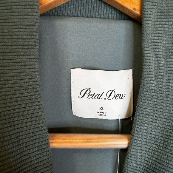 NWT XL Petal Dew Teal Floral Pattern Puffer Jacket - Picture 8 of 11